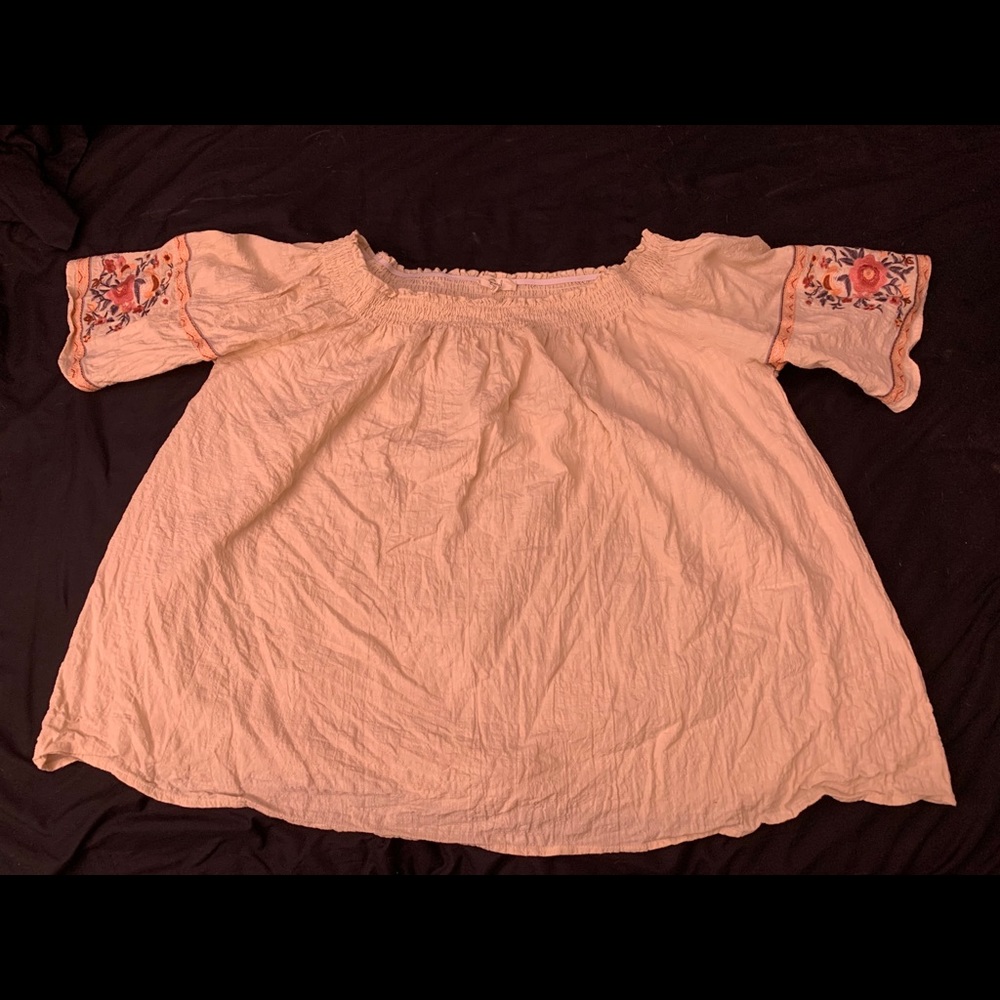 Women’s off the shoulder embroidered top